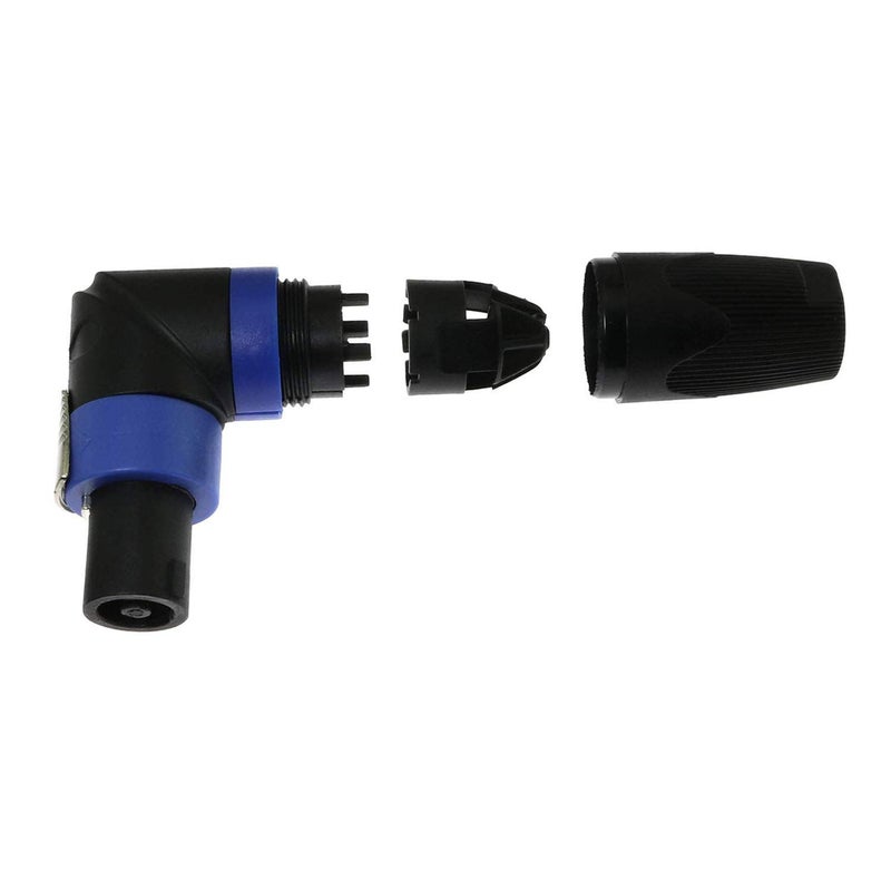 Yuyaokk 4-Pack Right Angle Speakon Cable Adapter Connectors, 4 Pole L-Shape High-Load Speaker Plug Twist Lock Compatiable with Speakon NL4 & NL2 Series - Image 3